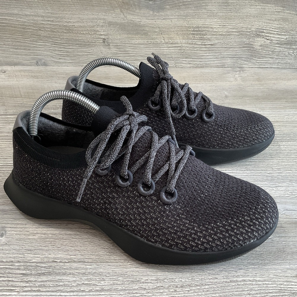 Allbirds Women's Tree Dashers TD Running Shoes Obsidian Gray Black Wool Size 10